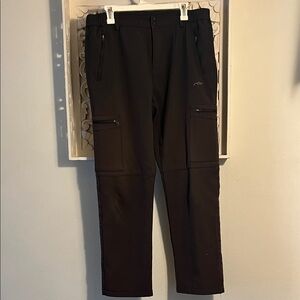 Men's Dark Grey Fleece Lined Cargo Pants